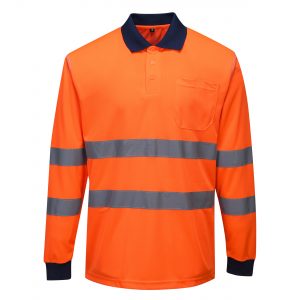 High Visibility Sweatshirt With Polo Collar