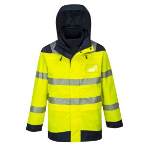 3-in-1 High Visibility Reflective Waterproof Parka