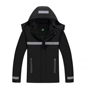 Reflective Waterproof & Windproof Lined Fleece Jacket  With Detachable hood