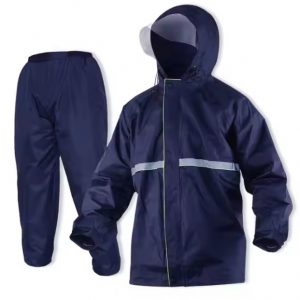 Single Layer Rain Suit With Reflective Strip