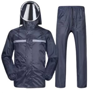 Single Layer Rain Suit With Reflective Strip
