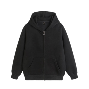 Basic Style Heavyweight Full Zipper Hoodie